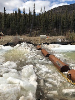 North Fork Rose Creek Ice Boom and Turbidity Barrier Installation